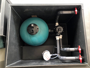 遼寧省沈陽市某游泳池用水處理側(cè)開砂缸設備